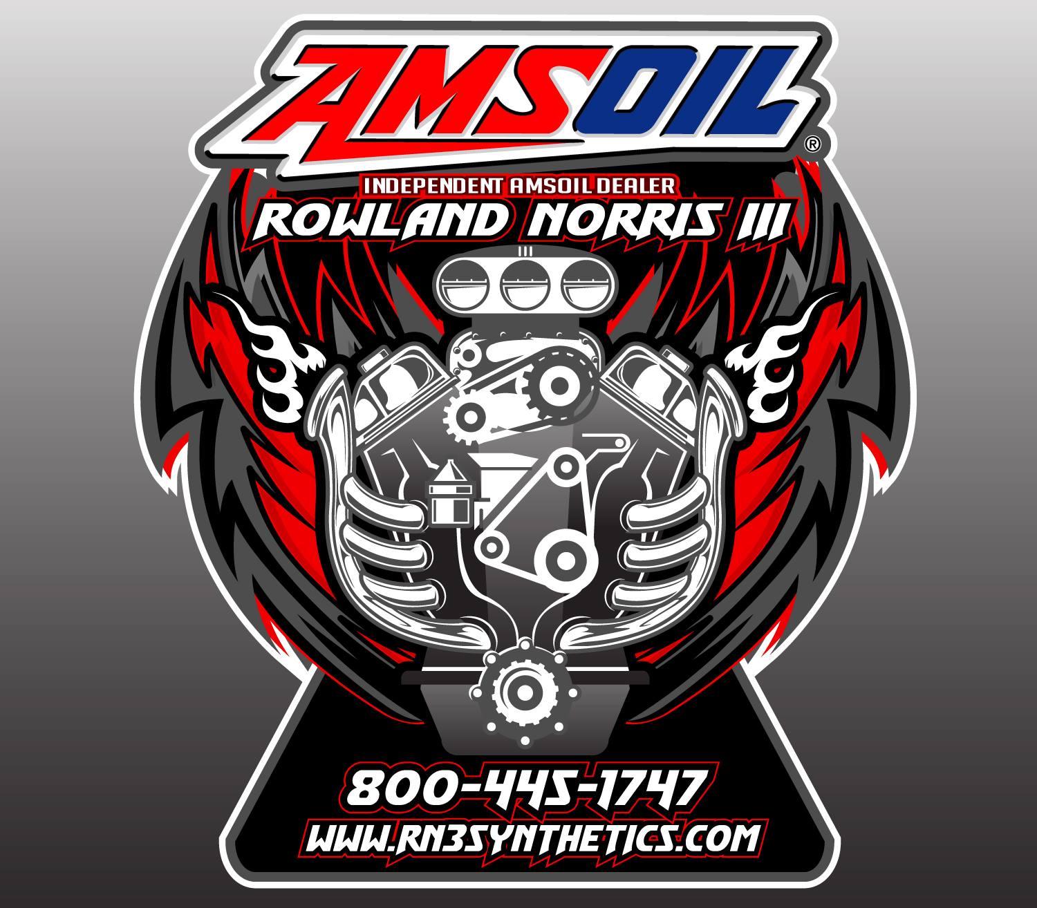 RN3SYNTHETICS LLC Logo - AMSOIL Authorized Dealer